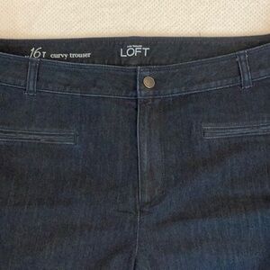 Dark rinse curvy trouser jeans